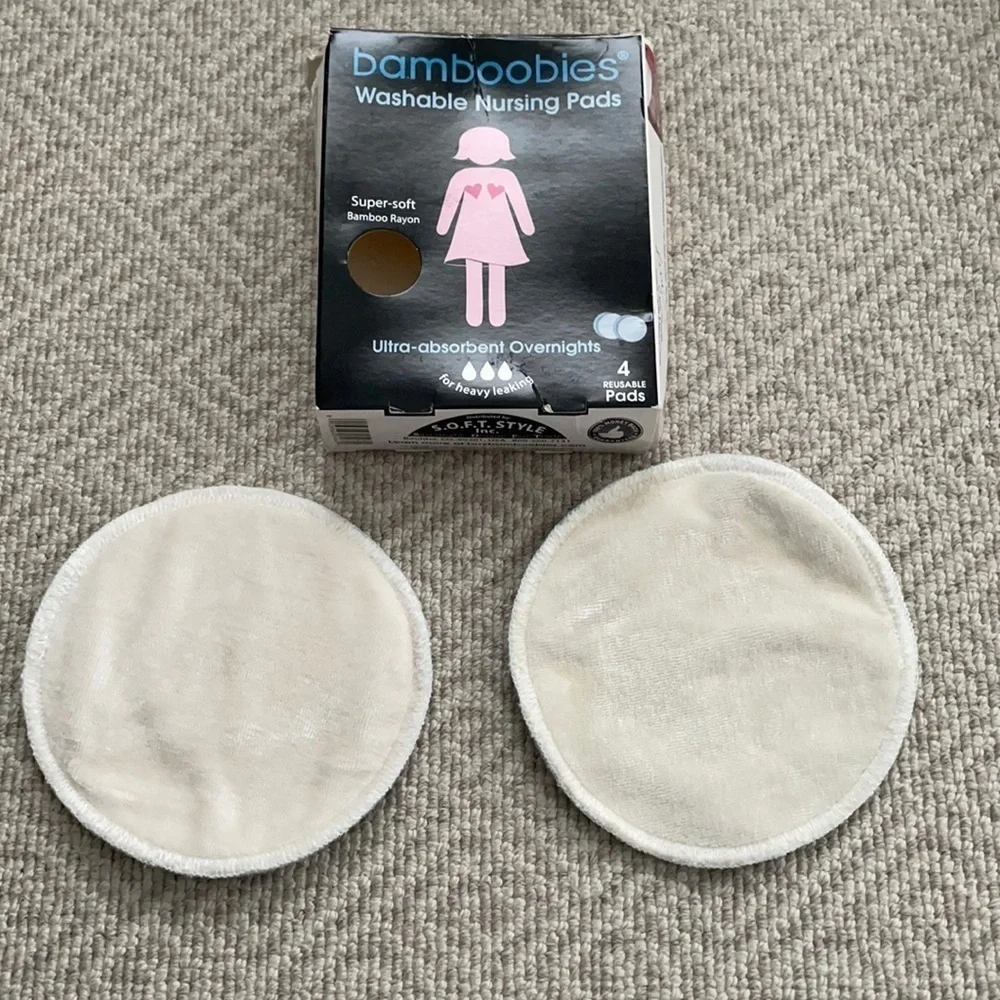 Bamboobies Ultra Absorbent Overnight Washable Nursing Pads - 1 set
